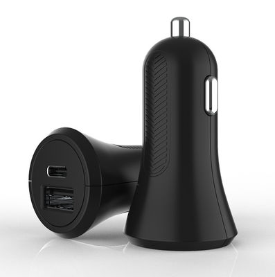 PC ABS 5V2.4A PD18W Dual Port Car Charger