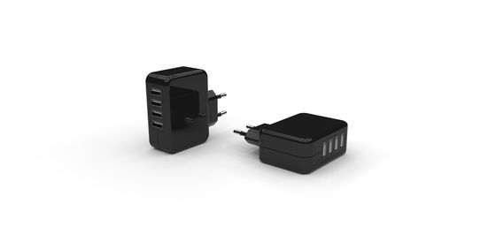5V4.8A Fireproof PC 4 Port USB Travel Charger