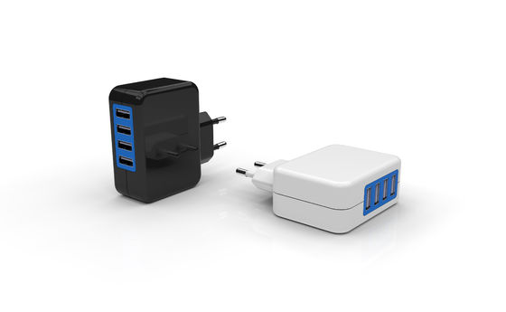 5V4.8A Fireproof PC 4 Port USB Travel Charger