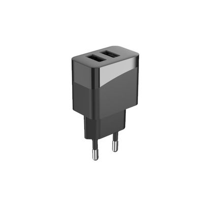 Fireproof PC ErP 12W 5V2.4A Dual Ports European USB Charger