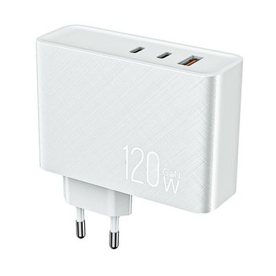 Anti Fire FCC DOE VI 4.5V5A 120W GaN Triple Port Charger