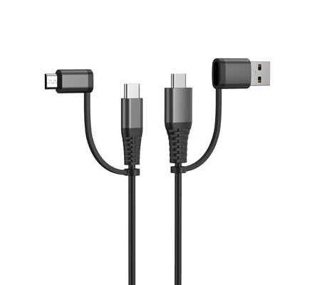 Cottton Braided ROHS 2.4A 4ft USb Multi Charging Cable