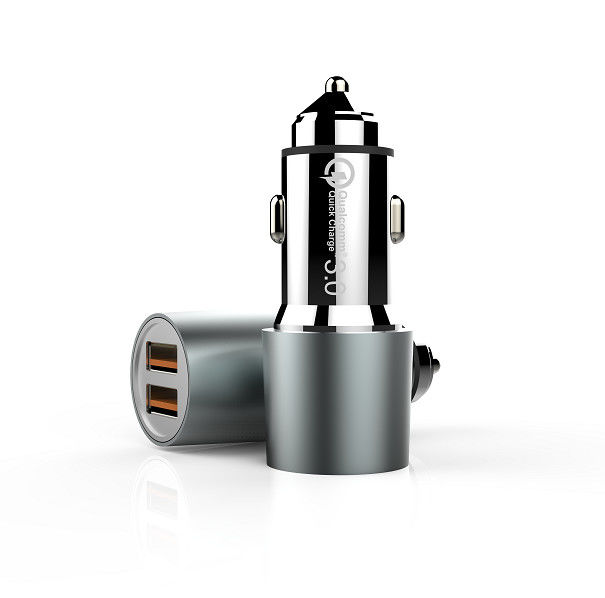 Stainless Steel FCC 5V4.8A Cell Phone Car Charger